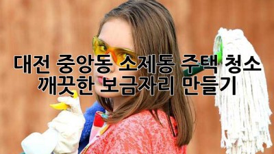 대전 중앙동 소제동 주택 청소: 깨끗한 보금자리 만들기