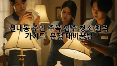 ✨ 신내동 주민 주목! 입주 청소 완벽 가이드 & 분쟁 대비꿀팁 📸